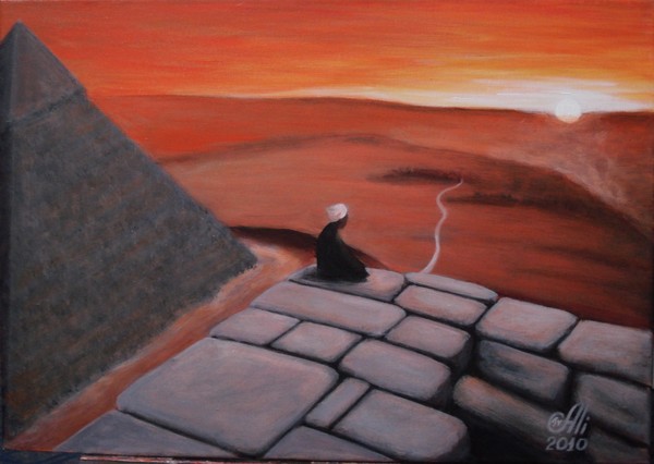 Sunsat at Giza Plateau.