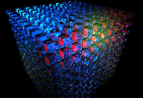 10^3 glass cubes