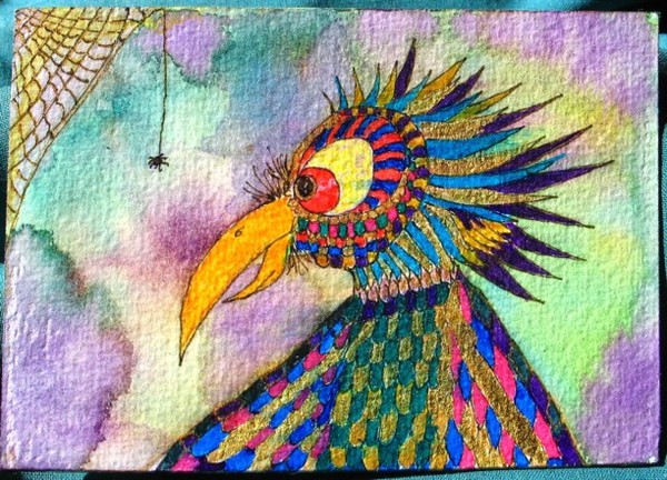 Bird Brains colored feathers