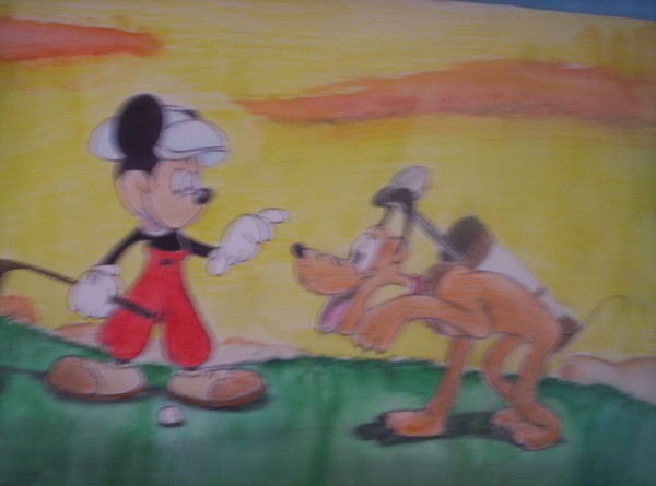 Mickey Golfing