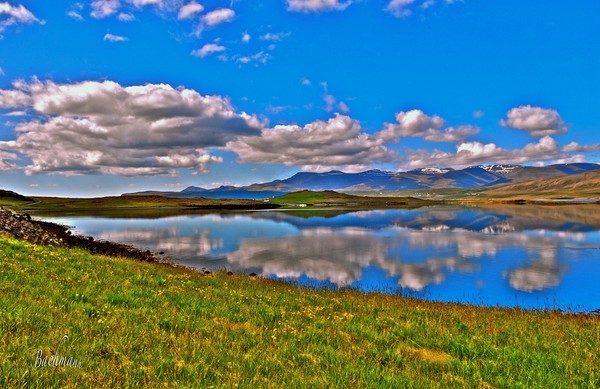 Clouds reflection in Whale-fjord !