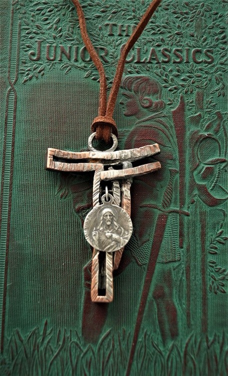 Contemporary Saint Francis Tau Cross , SOLD , Gomolka