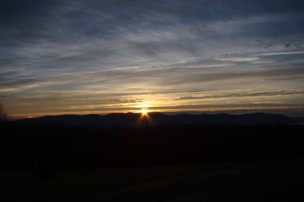 sunrise over the Hudson