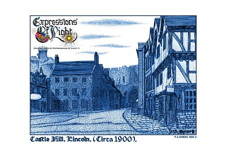 ExpoLight-Graphic-Arts-Lincoln-City-Castle-Hill-1989-0001 (Pen-&-Ink-Blue-Sepia-SP)