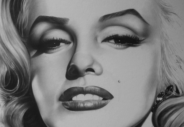 Marilyn 30x40 Drawing in progress
