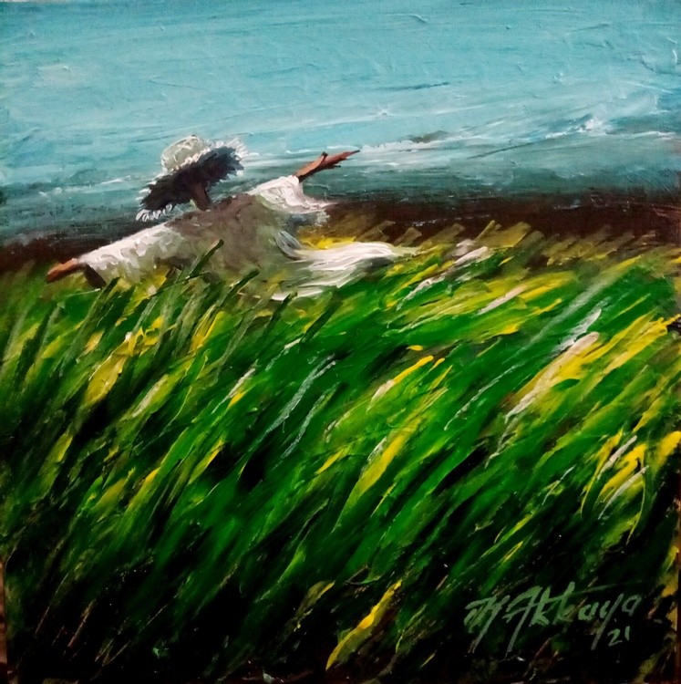 scarecrow on windy day