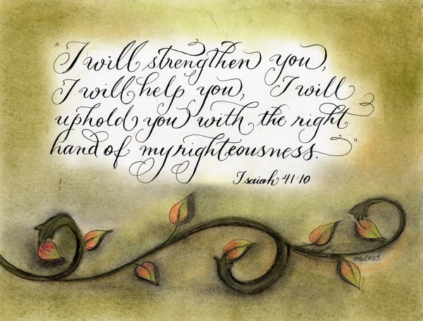 Comforting Verse handwritten artistic design