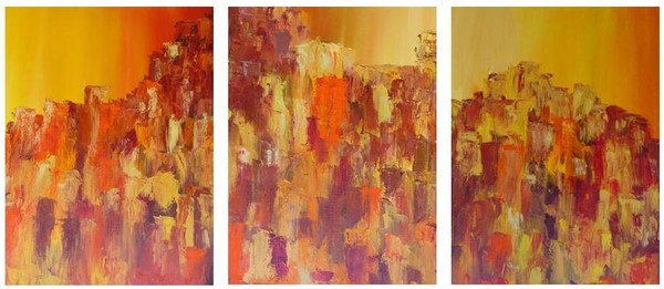 Painted Canyon Triptych