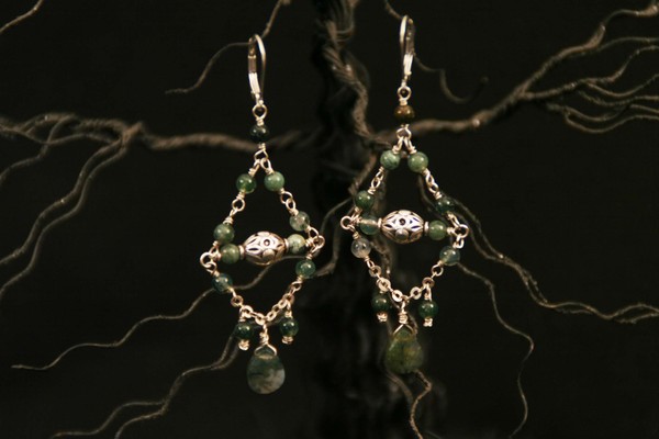 Moss Agate earrings