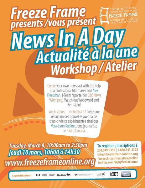 'News In a Day' workshop poster