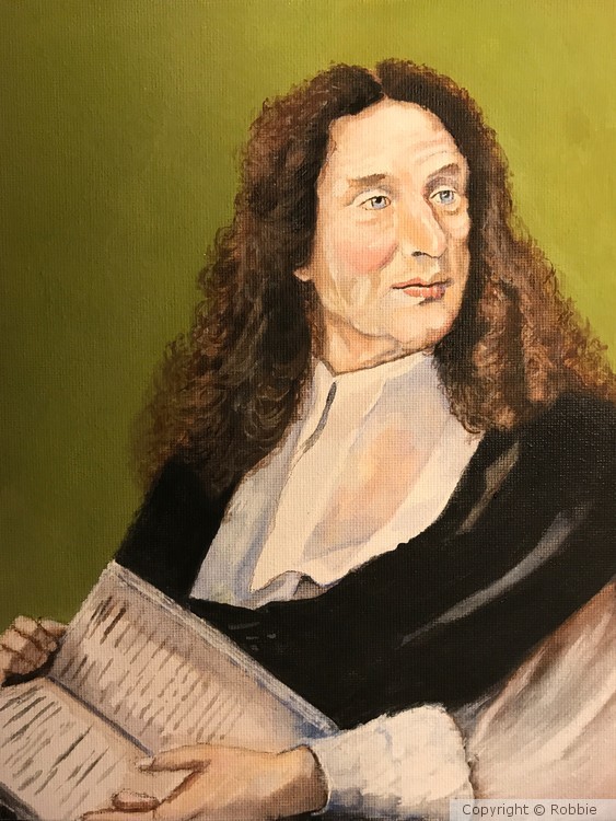 Francesco Redi, acrylic on board 8