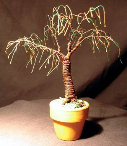 UMBRELLA BONSAI -Wire tree sculpture