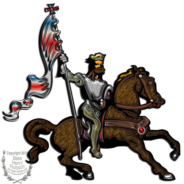 Patriotic King on Horse