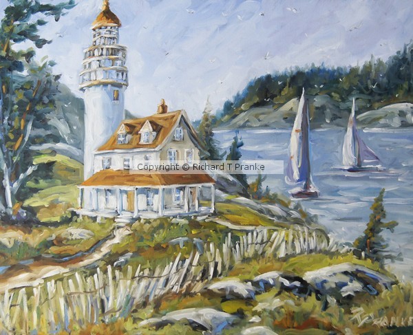 Out to sea large original oil painting by Prankear