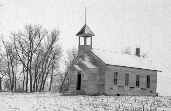 Black and White, Old Abandoned Nebraska School