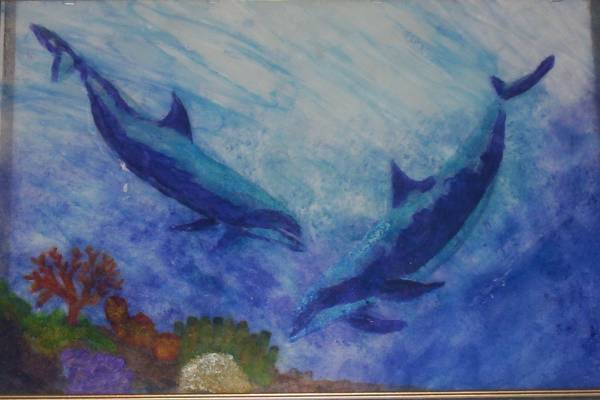 dolphins (homage to wyland)