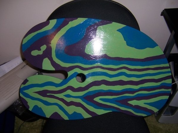 artist palette oil on wood