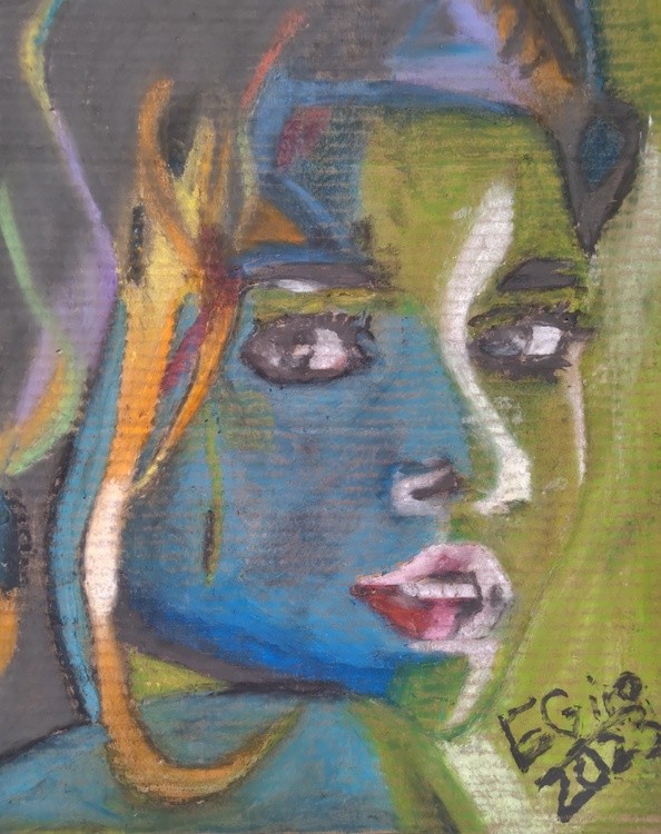 Blue and Green Lovely Girl