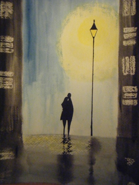 lovers embrace city