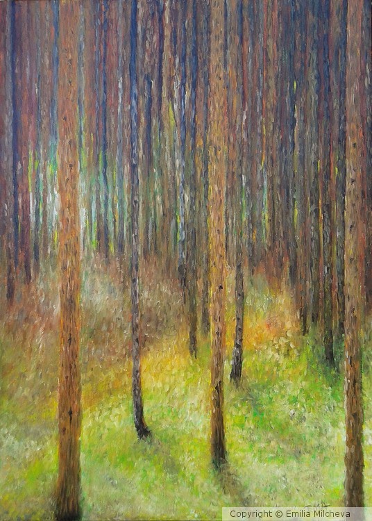 Homage to Klimt Pine Forest II
