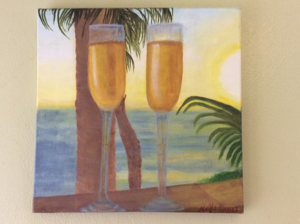 Sunset champagne 