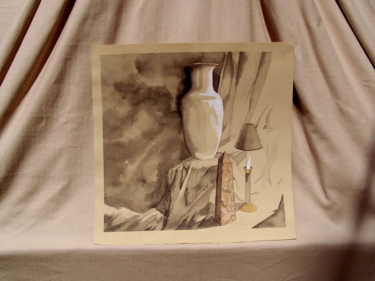 StillLife-Vase And Obelisk