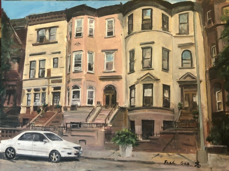 Decatur Street--not real street name, but brown stone houses in NY