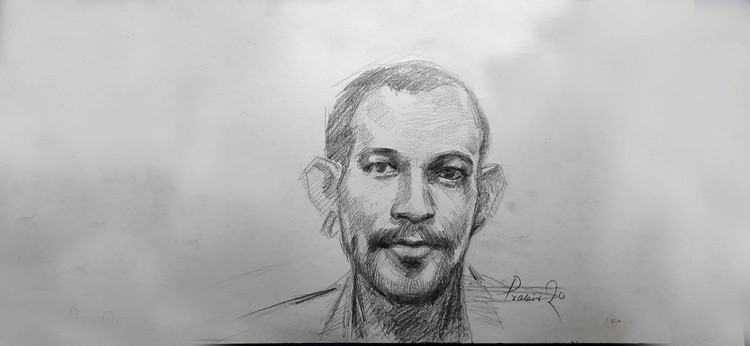 Demonstration 01Light pressure rapidly pencil strokes portrait