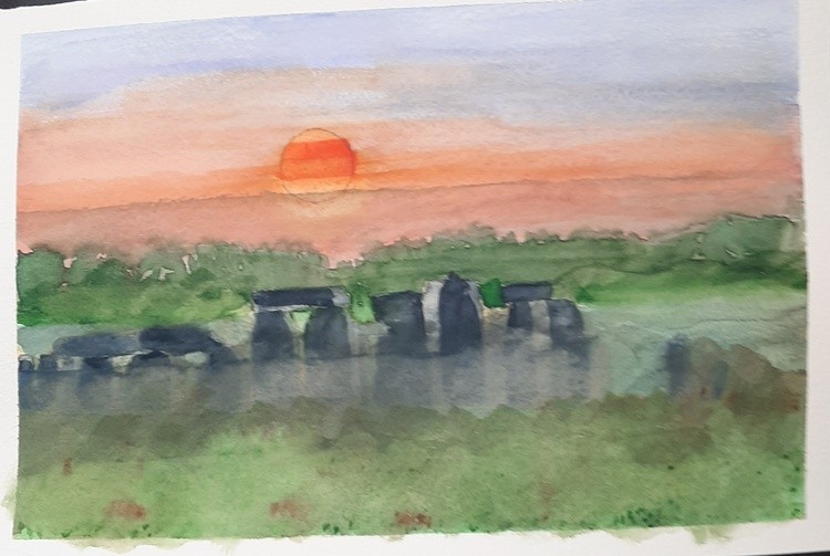 Stonehenge, misty morning