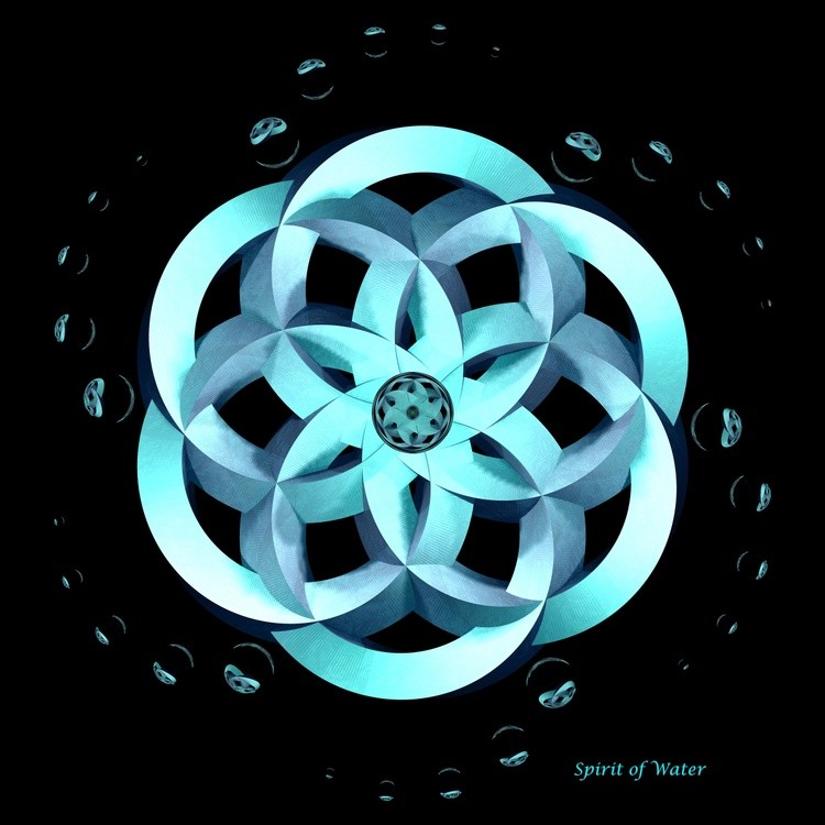 Spirit Of Water - Blue With Water Drops