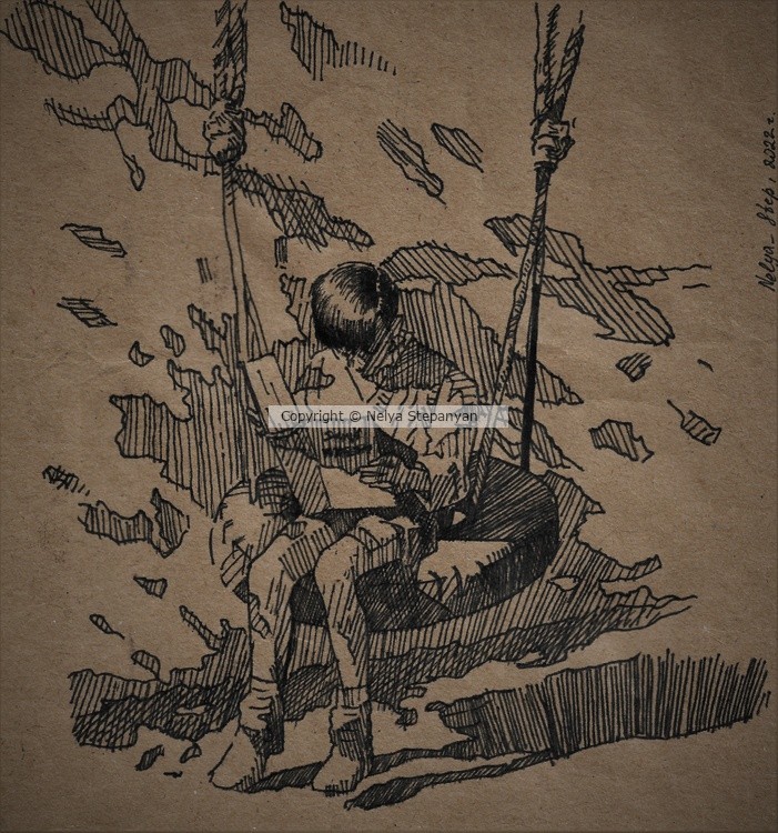boy on swing