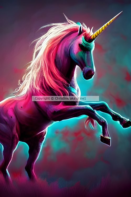 Dark Rainbow Gothic Unicorn