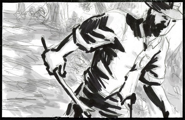 panel from storyboard sequence