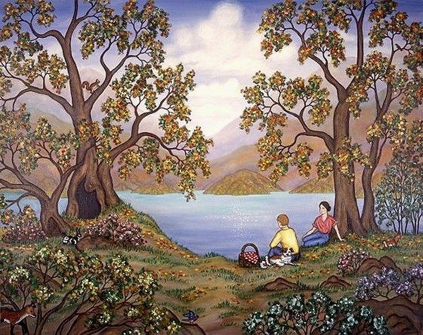 Picnic by a Lake