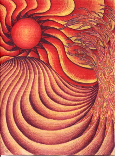 surreal color landscape