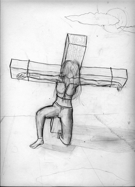 Gothic Women on Cross