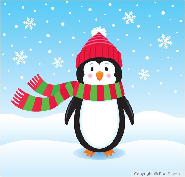 Lonely Penguin in the Snow