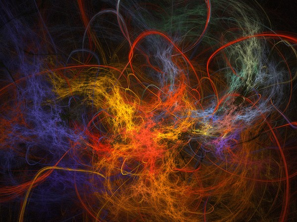 The Cat Plays with Multicoloured Wool