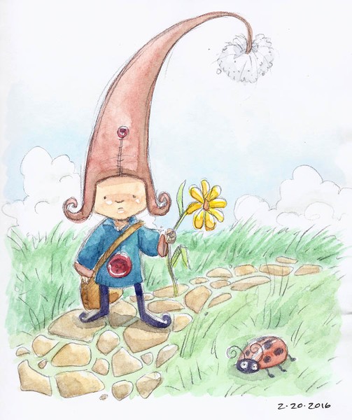 Elf with flower