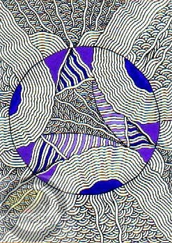Mandala Purple Moon.ACEO