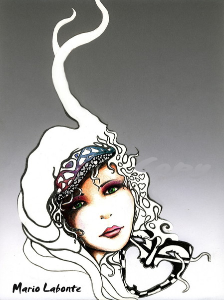 Femme avec Masque
