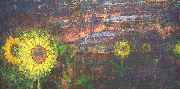 Sunflowers at Dusk