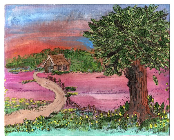 landscape in the county with tree