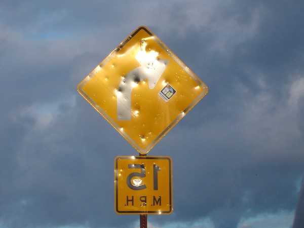 Mirror Image Of Street Sign