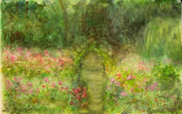 Garden Watercolor Study