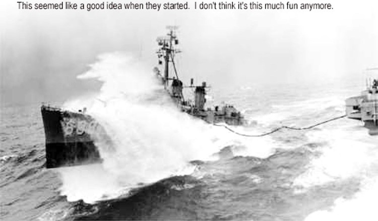 Underway re-fueling circa mid 1960s