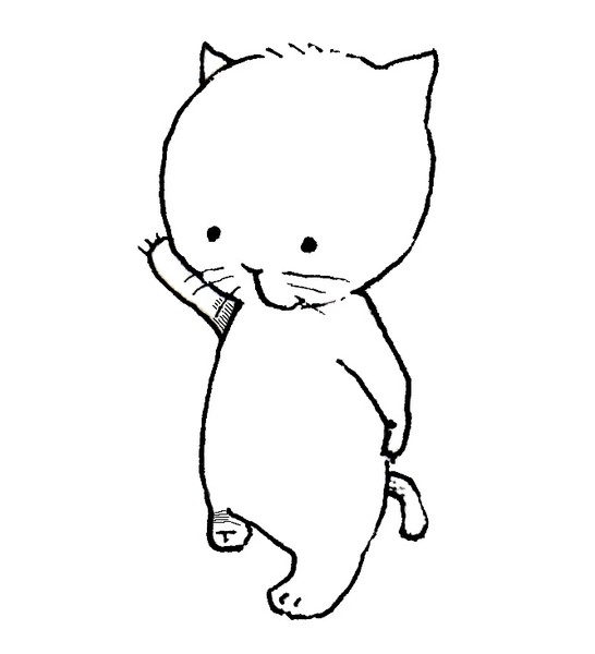 cat waving