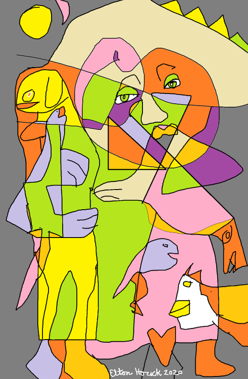 if Evolution were true we would look something like this ..(c) 2020 elton houck...'lying evolution 