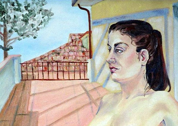 detail from On the Balcony