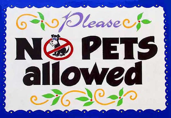 No Pets Sign